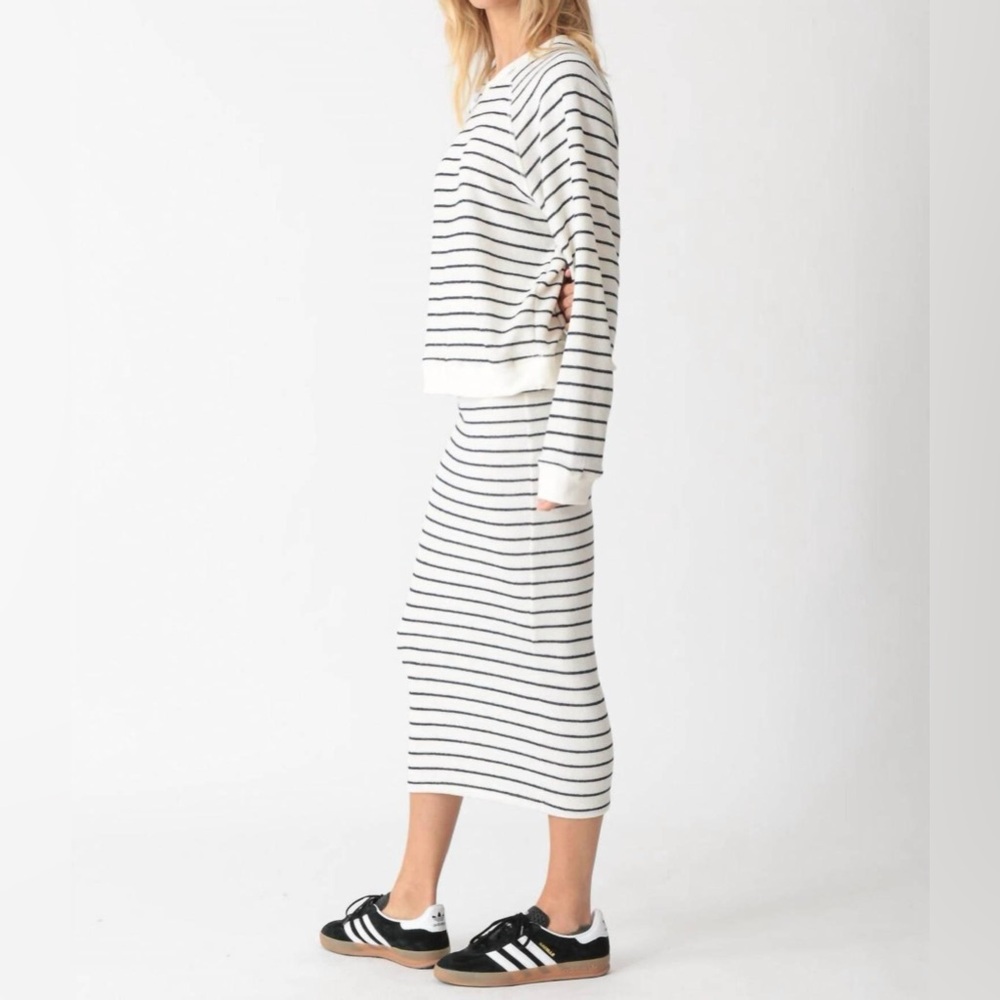 Jasmine Skirt In Ivory/Indigo